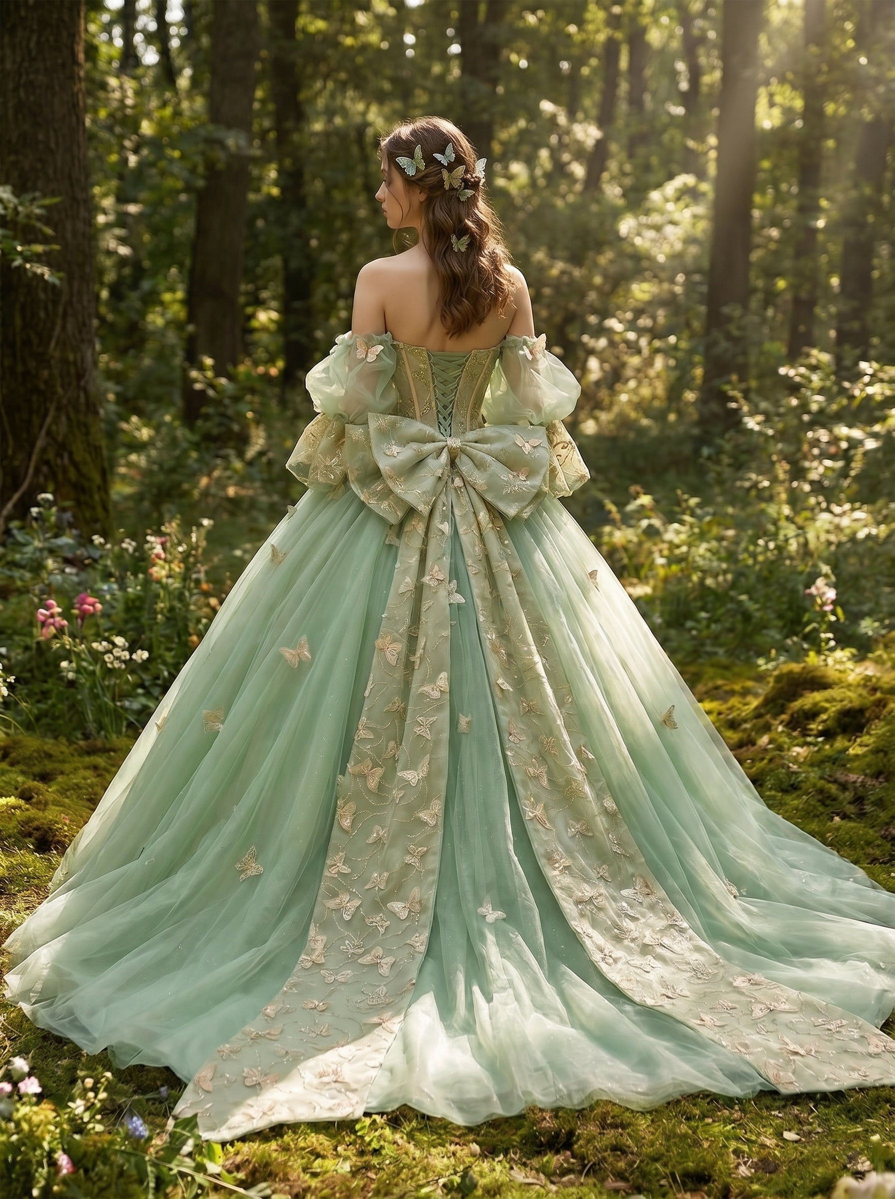 Enchanted Butterfly Ball Gown, view 2