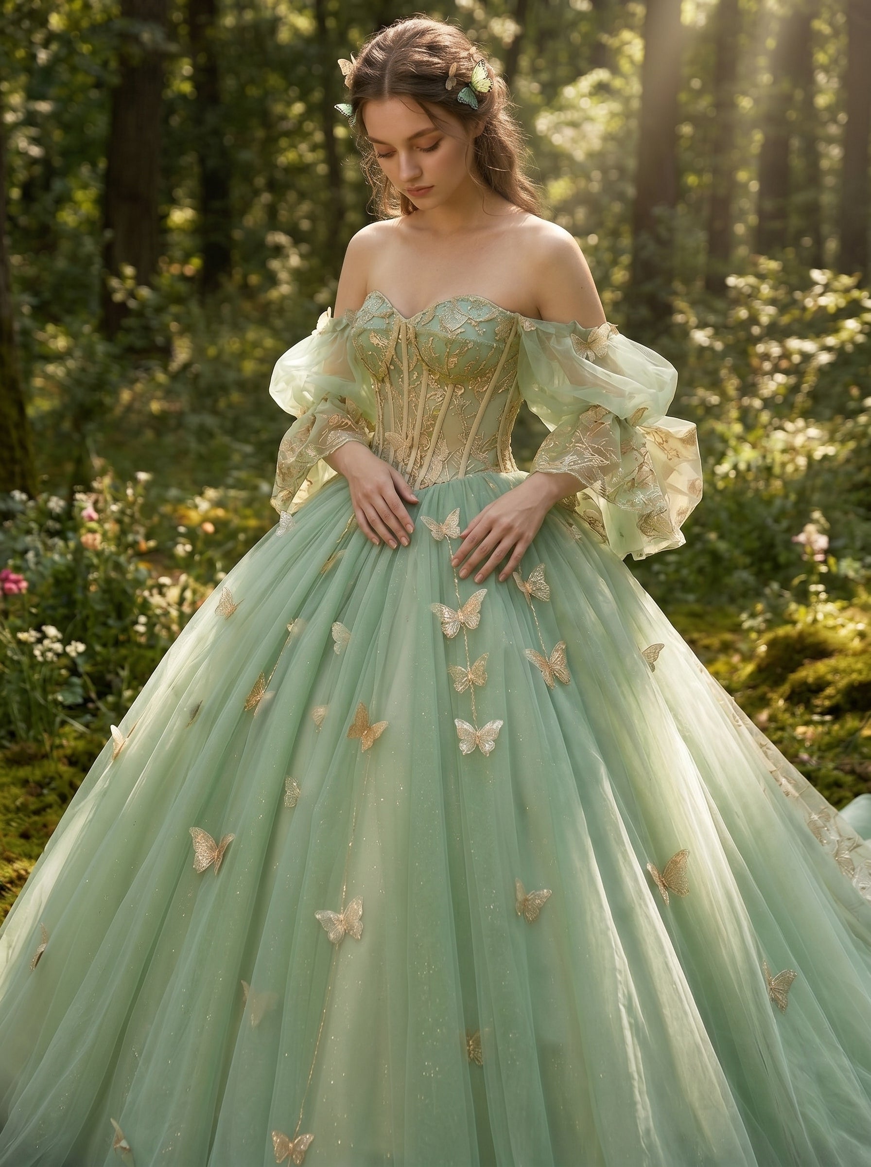 Enchanted Butterfly Ball Gown, view 5