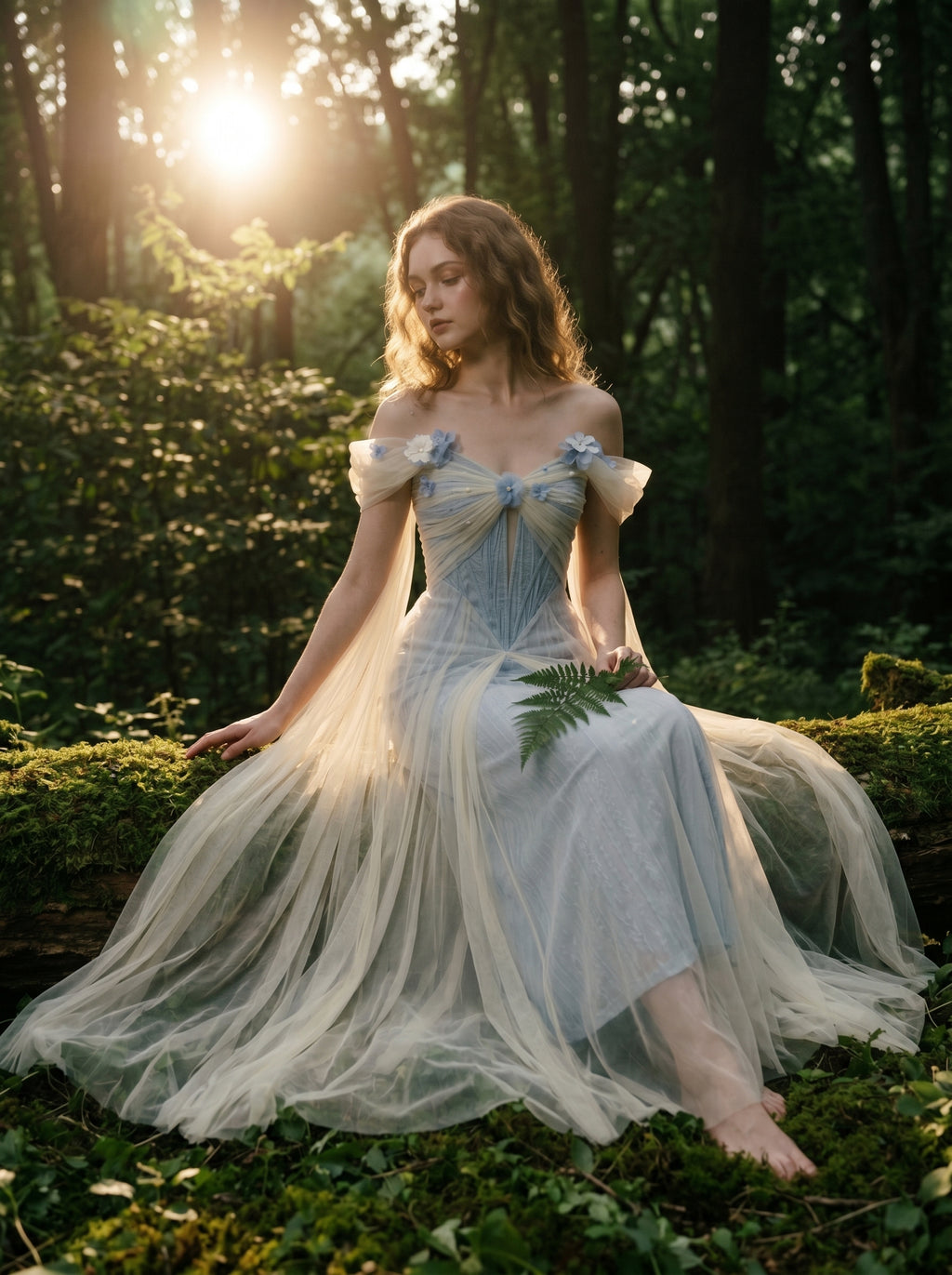Moonlit Garden Draped Gown, view 2