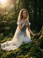 Moonlit Garden Draped Gown, view 3