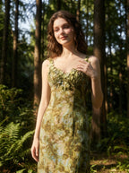 Woodland Botanical Column Dress, view 4