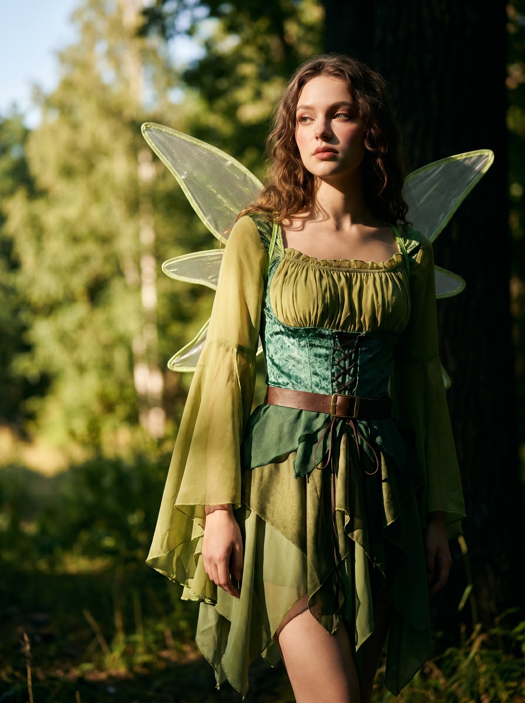 Woodland Flared-Sleeve Fairy Dress, view 1