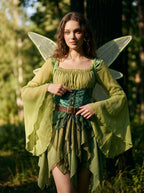 Woodland Flared-Sleeve Fairy Dress, view 3