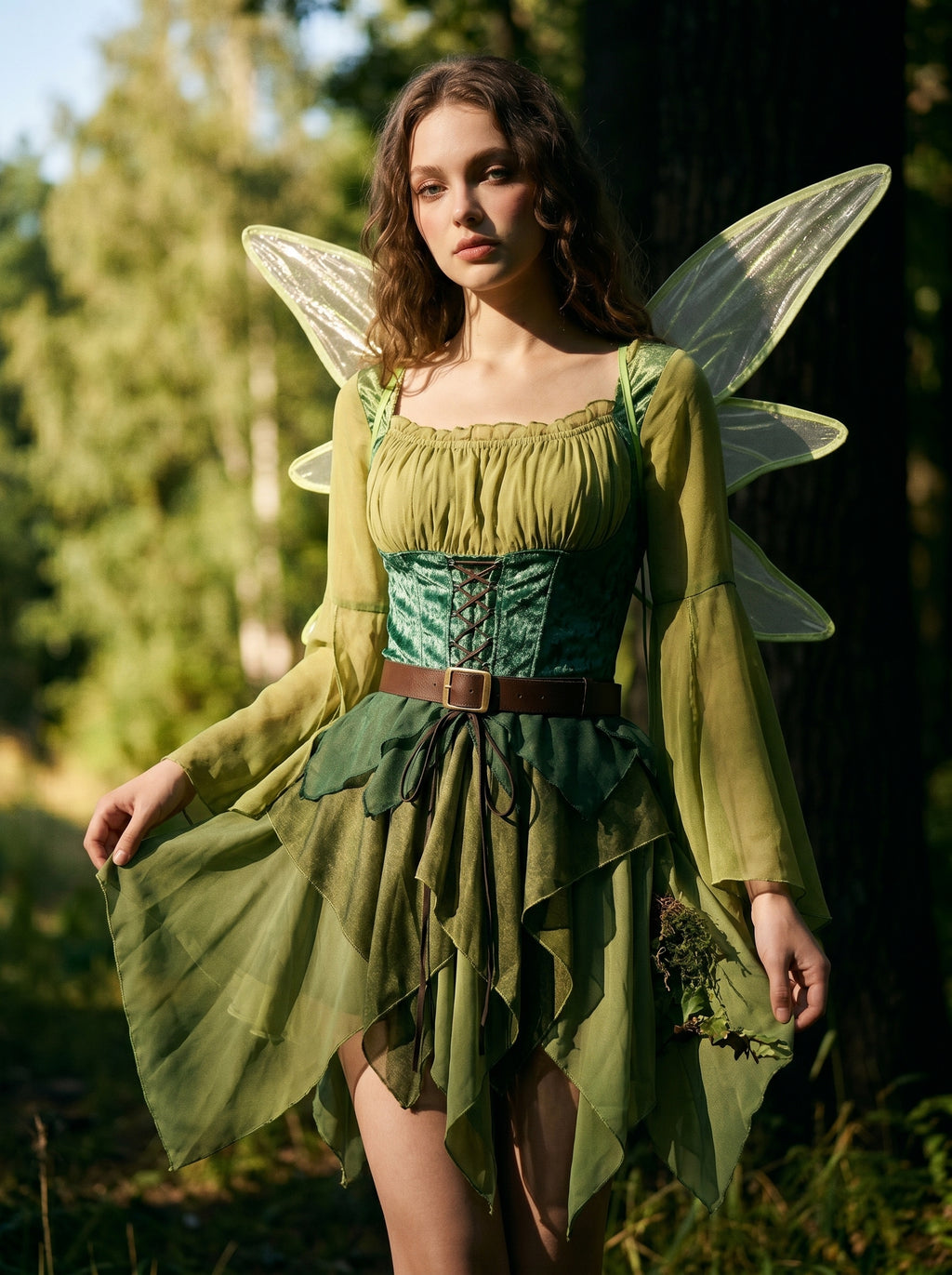 Woodland Flared-Sleeve Fairy Dress, view 4