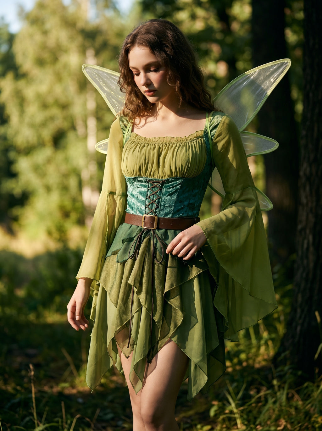 Woodland Flared-Sleeve Fairy Dress, view 5