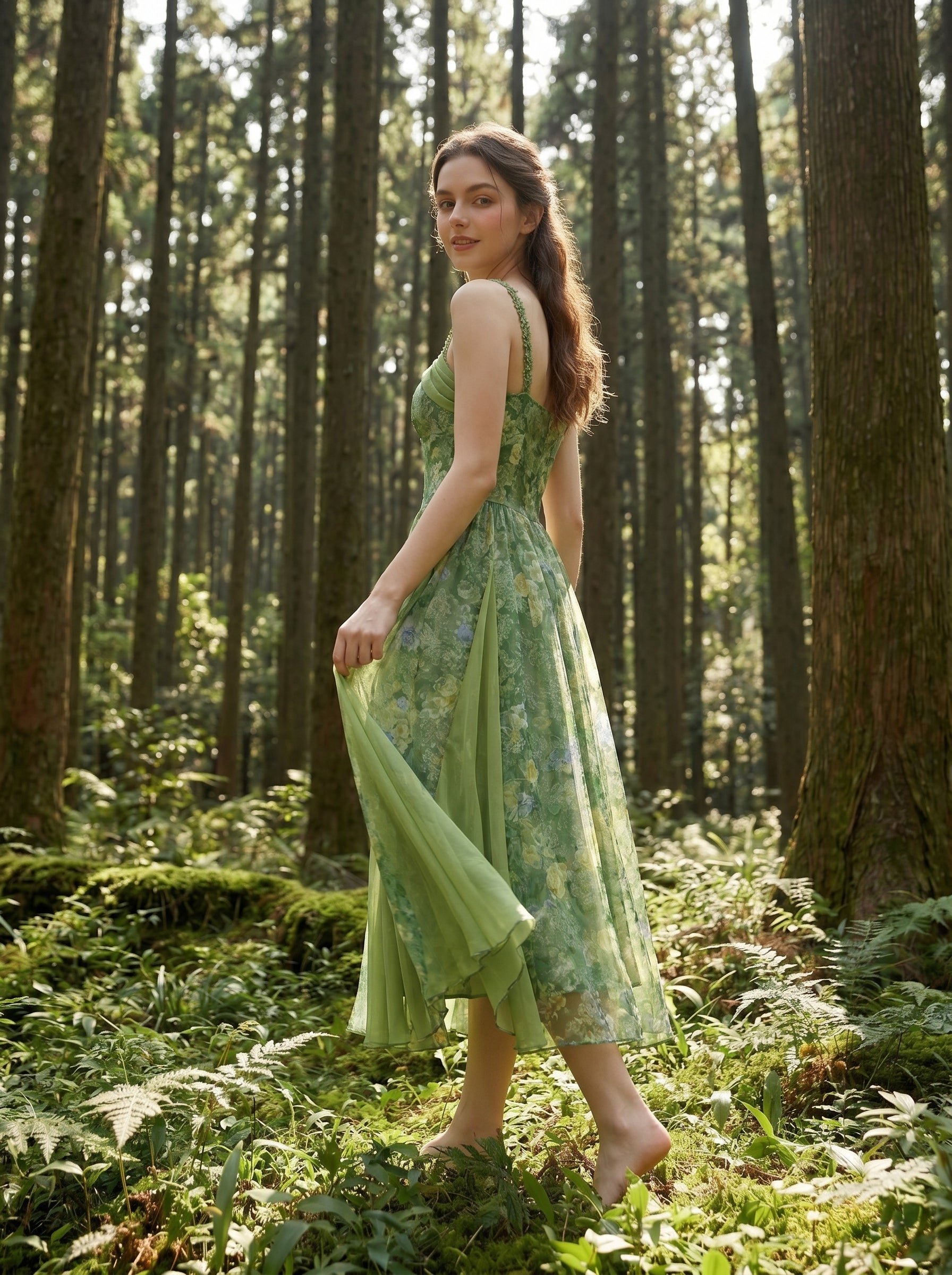 Botanical Garden Slip Dress, view 6