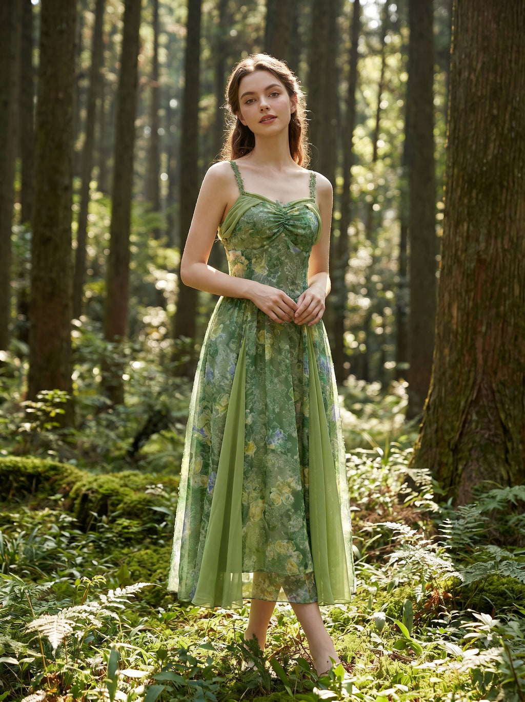 Botanical Garden Slip Dress, view 8
