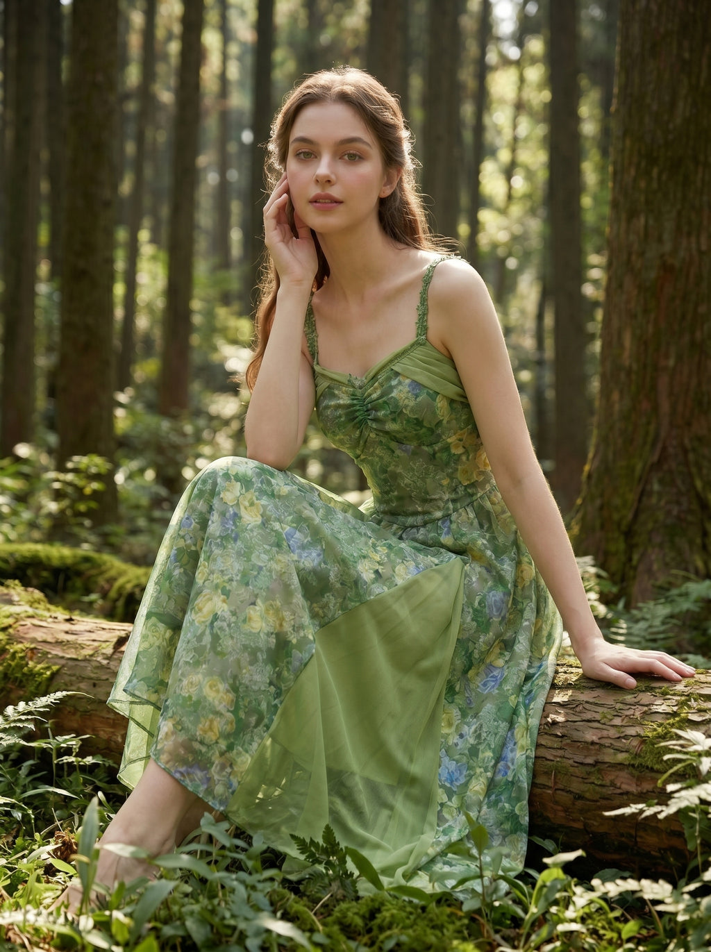 Botanical Garden Slip Dress, view 9