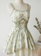Sage Ribbon Corset Mini Dress, view 1