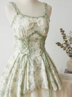 Sage Ribbon Corset Mini Dress, view 2