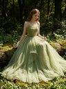 Avocado Forest Layered Gown