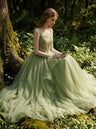 Avocado Forest Layered Gown