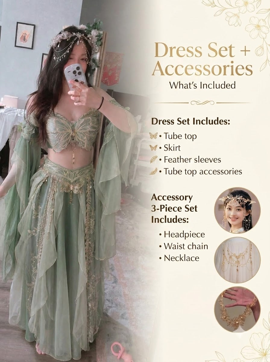 Butterfly Forest Goddess Two-Piece Set