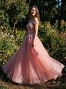 Elysian Bloom Off-Shoulder Gown
