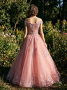 Elysian Bloom Off-Shoulder Gown