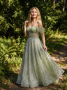 Farn Whisper Drapiertes Kleid