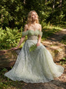 Farn Whisper Drapiertes Kleid