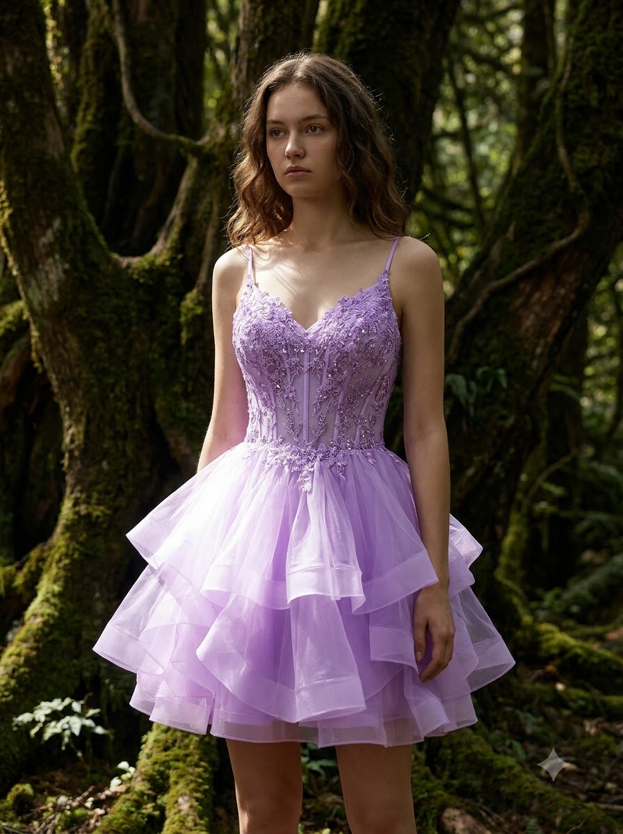 Petal Gleam Beaded Mini Dress