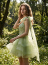 Petal Bow Beaded Mini Kjole