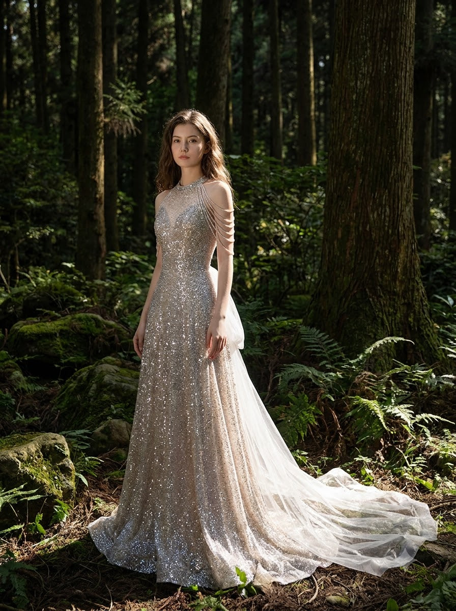 Starlight Halter Gown