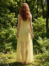 Sunlit Yellow Ruffle Maxi Dress