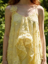 Sunlit Yellow Ruffle Maxi Dress