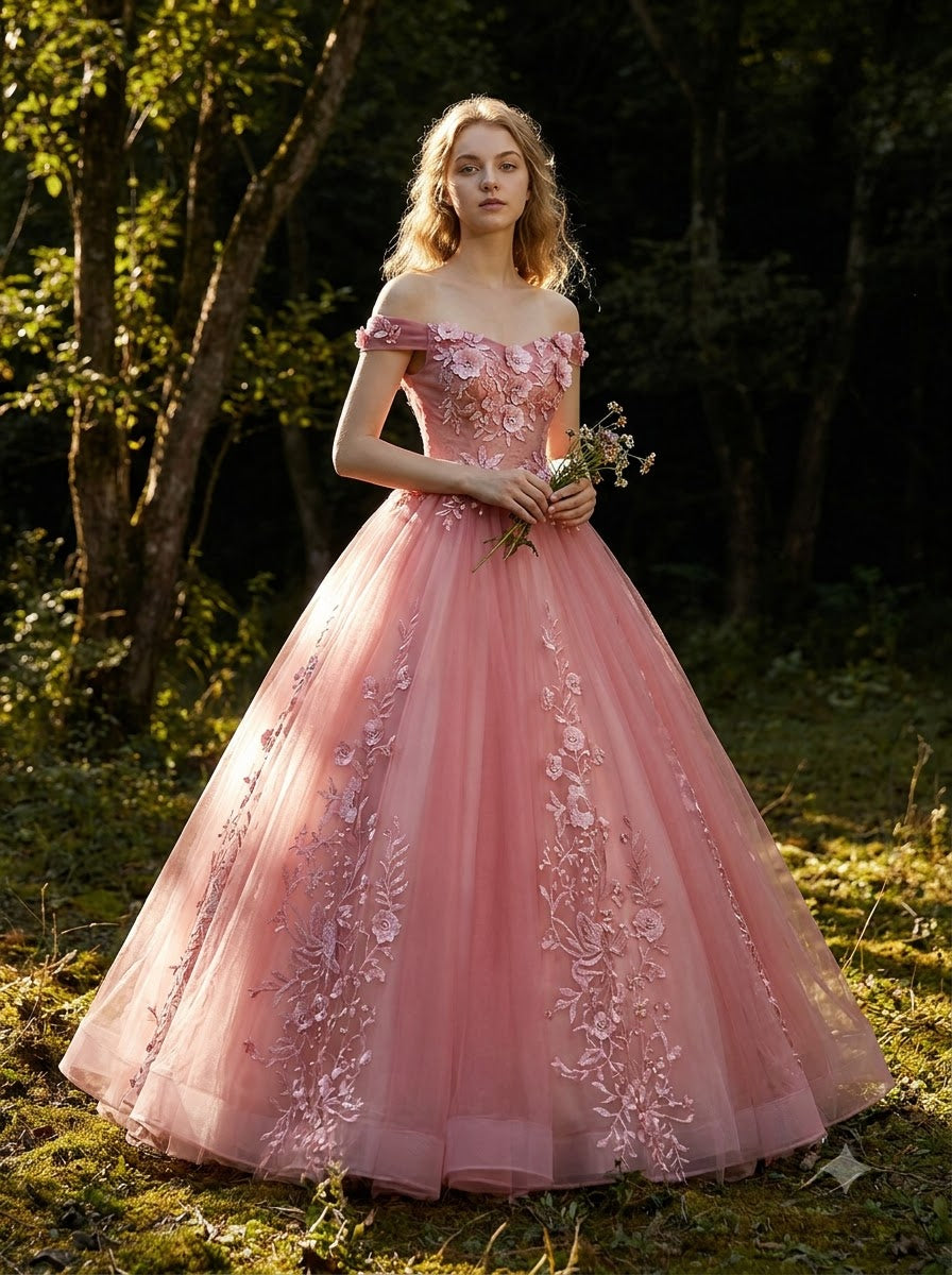Vocal Radiance Off-Shoulder Ball Gown