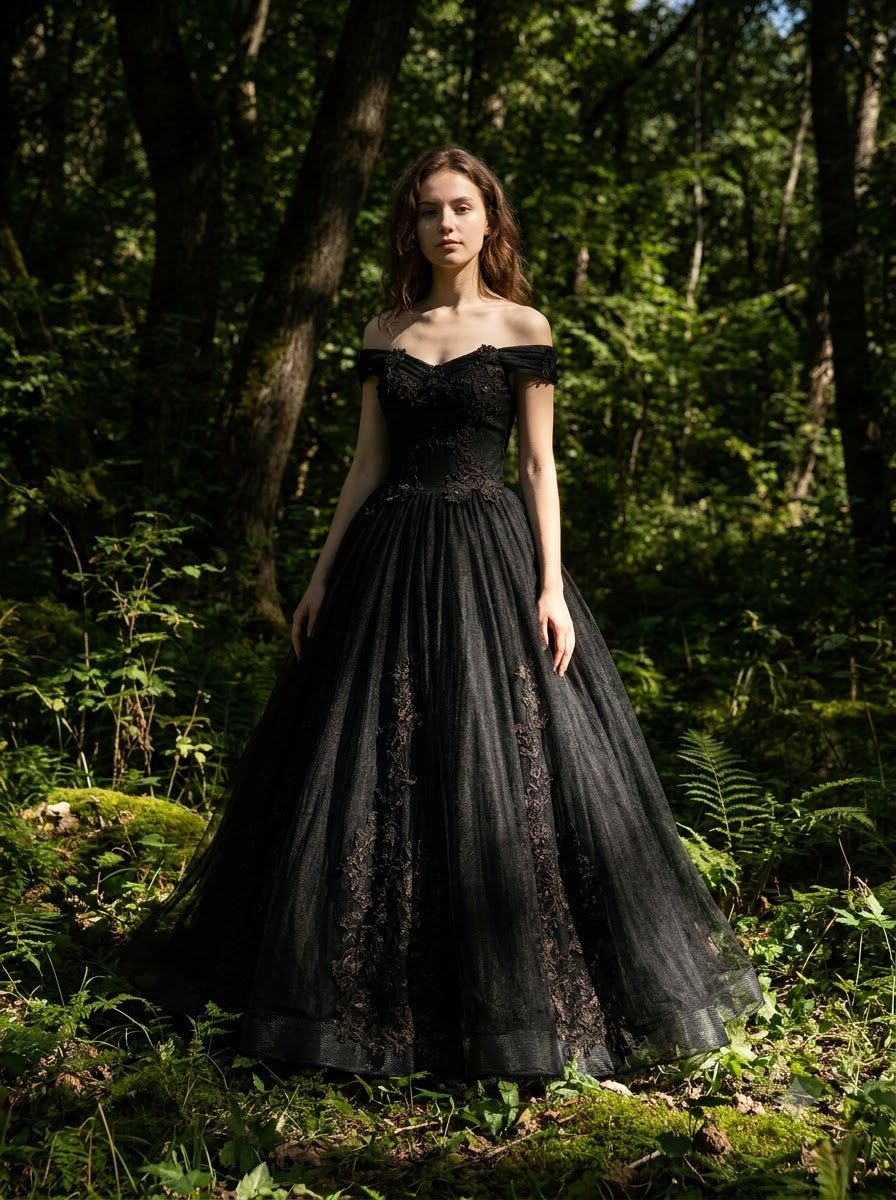 Vocal Radiance Off-Shoulder Ball Gown