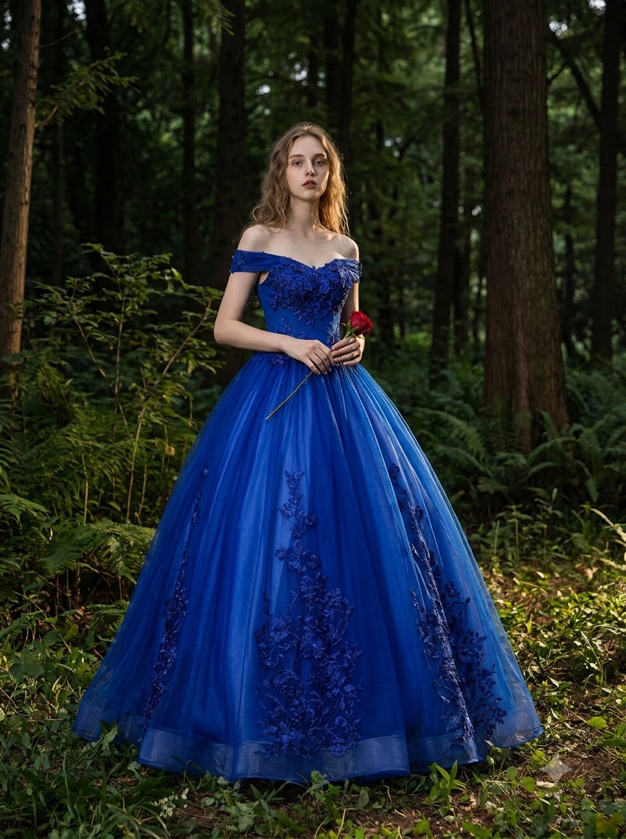 Vocal Radiance Off-Shoulder Ball Gown