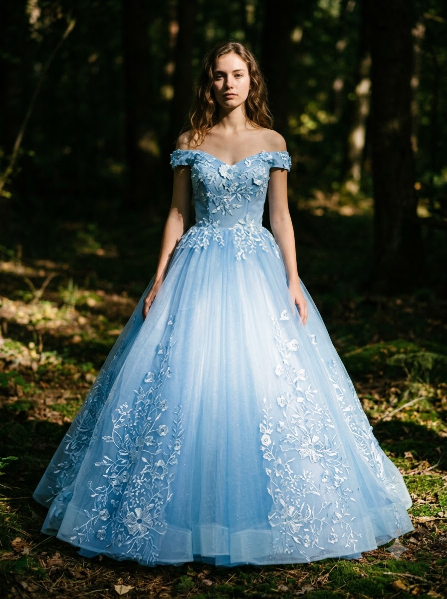 Vocal Radiance Off-Shoulder Ball Gown