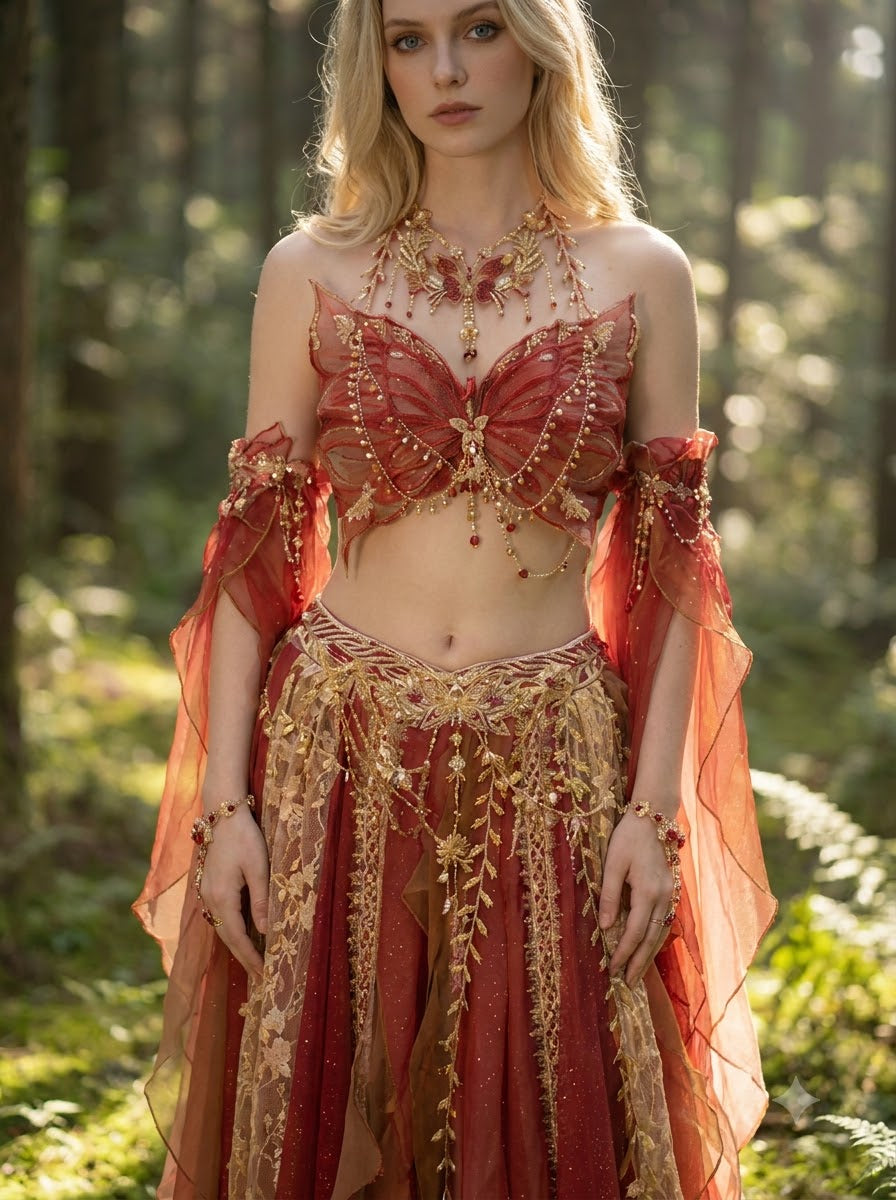 Butterfly Forest Goddess Two-Piece Set