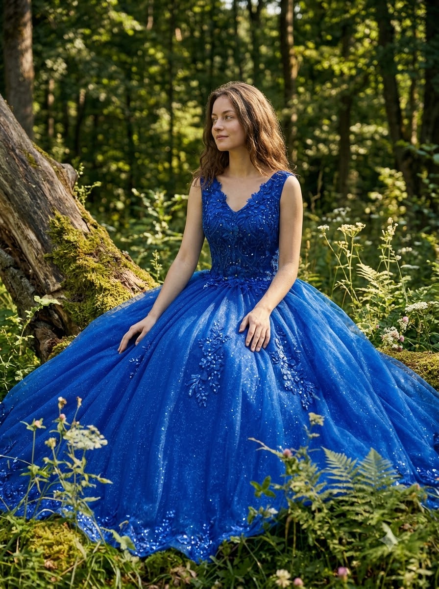 Willow Meadow Blóma Ball Gown