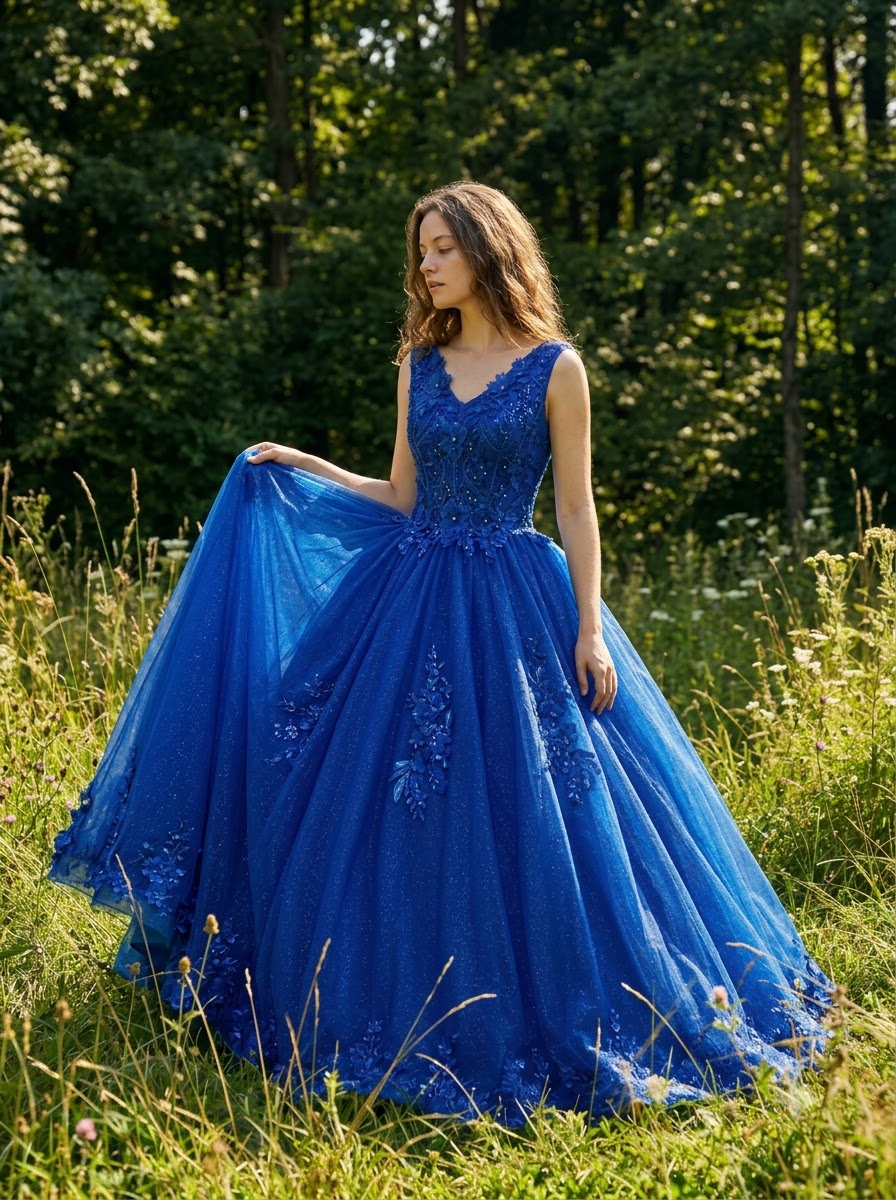 Willow Meadow Blóma Ball Gown