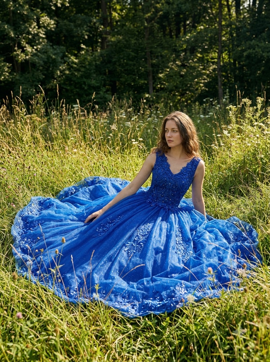 Willow Meadow Floral Ball Gown