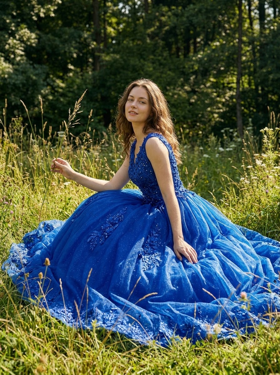 Willow Meadow Floral Ball Gown