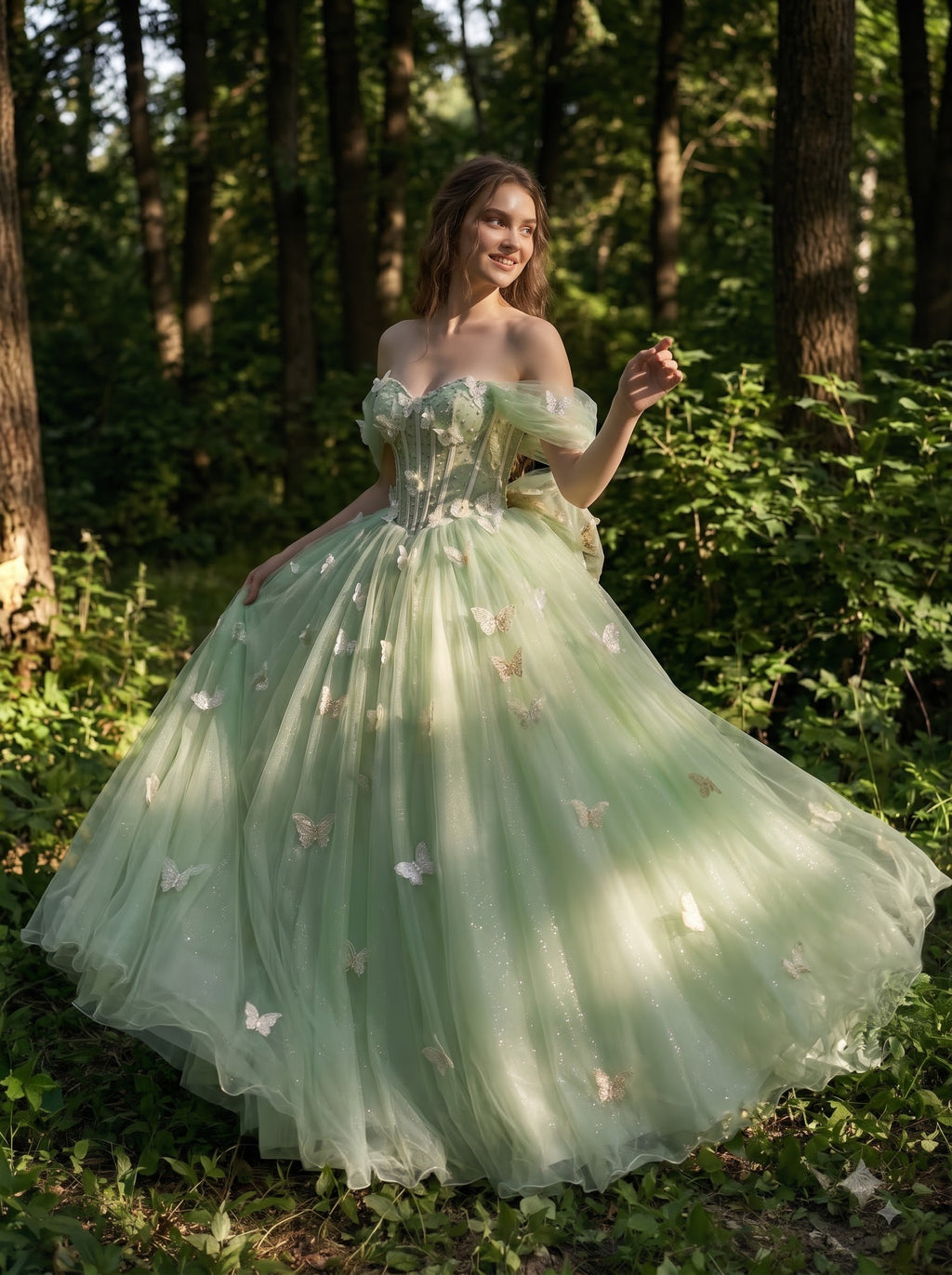 Enchanted Butterfly Ball Gown