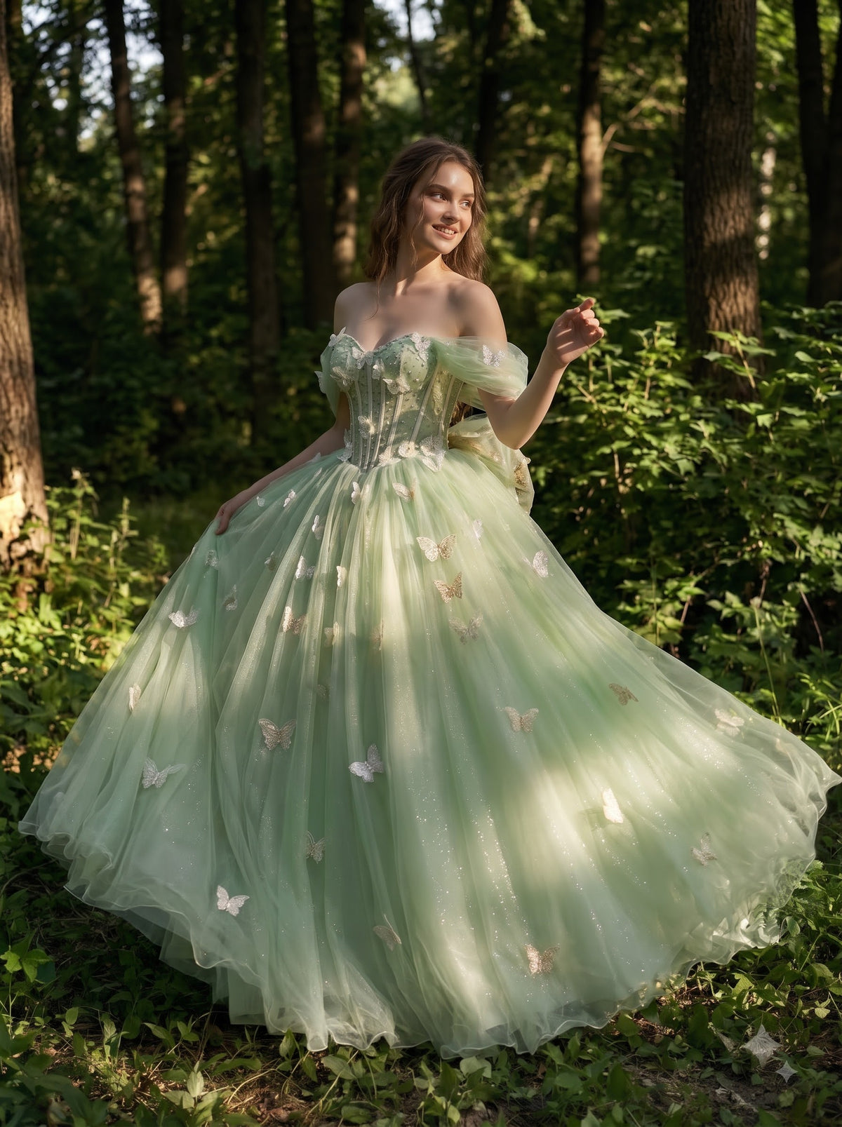 Enchanted Butterfly Ball Gown