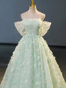 Robe de bal à manches bouffantes Mint Bloom