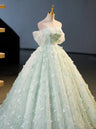Robe de bal à manches bouffantes Mint Bloom