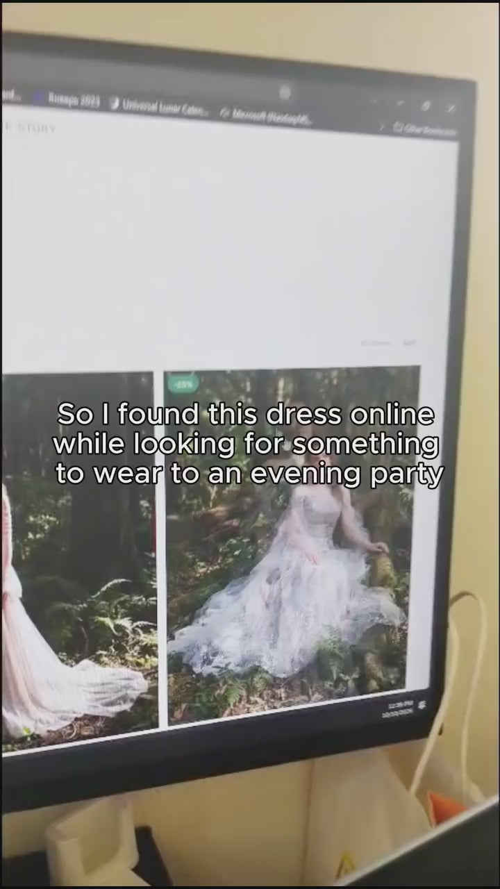 Vestido de baile com contas de salgueiro prateado